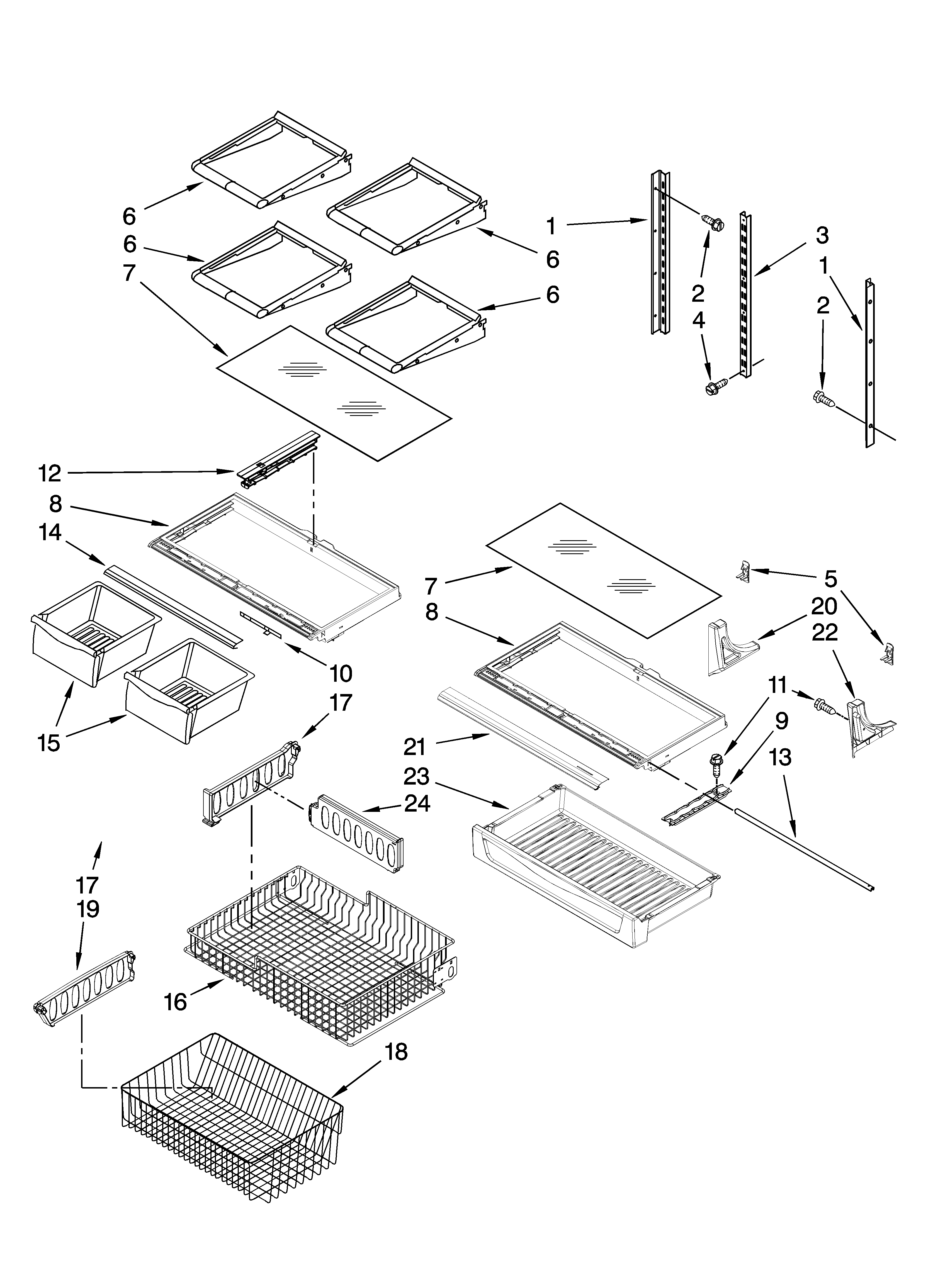 Shelf parts