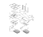 Kenmore Elite 59676052702 shelf parts diagram