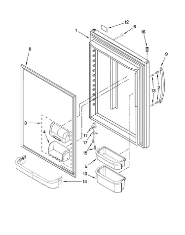 Refrigerator door parts