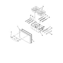 Kenmore Elite 59678533801 freezer door parts diagram