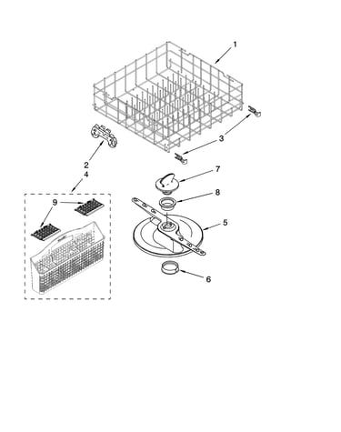 Lower dishrack parts