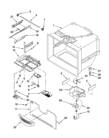 Freezer liner parts