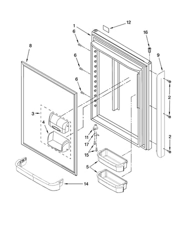 Refrigerator door parts