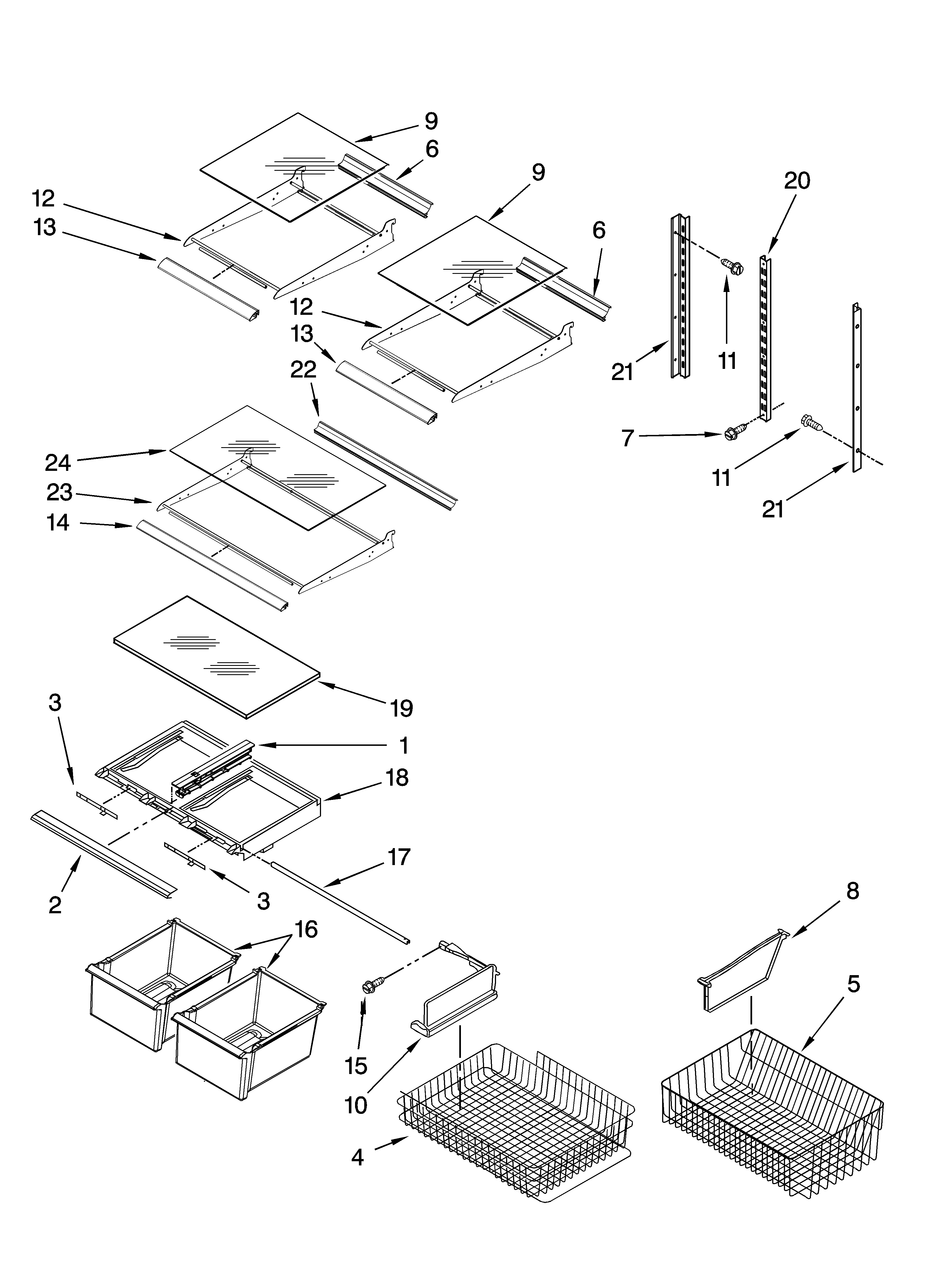 Shelf parts