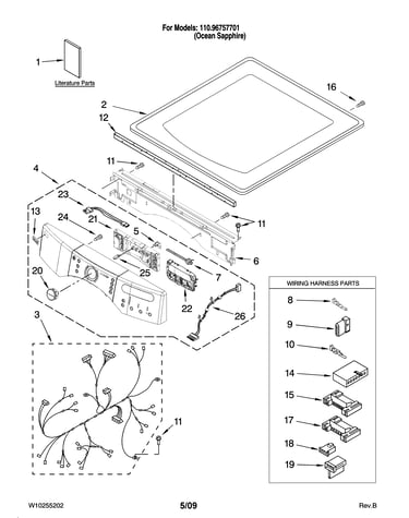 Top and console parts