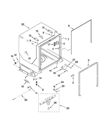 Tub and frame parts