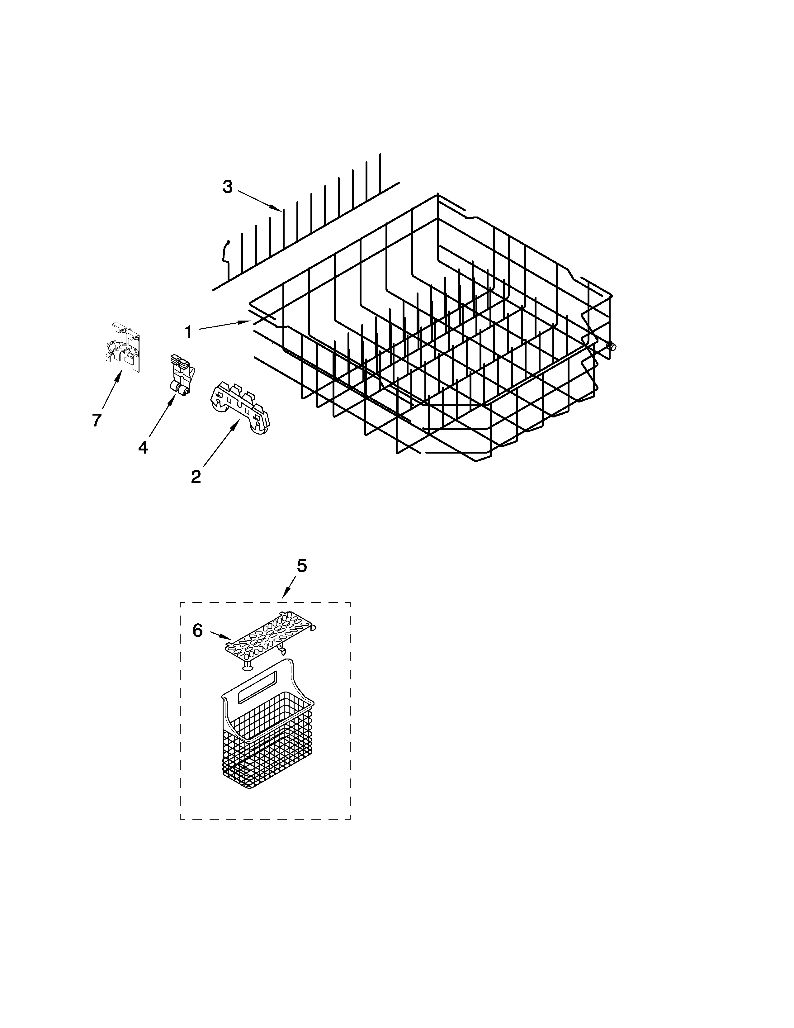 Lower rack parts