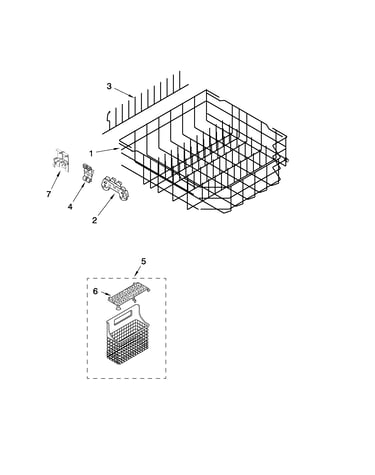 Lower rack parts