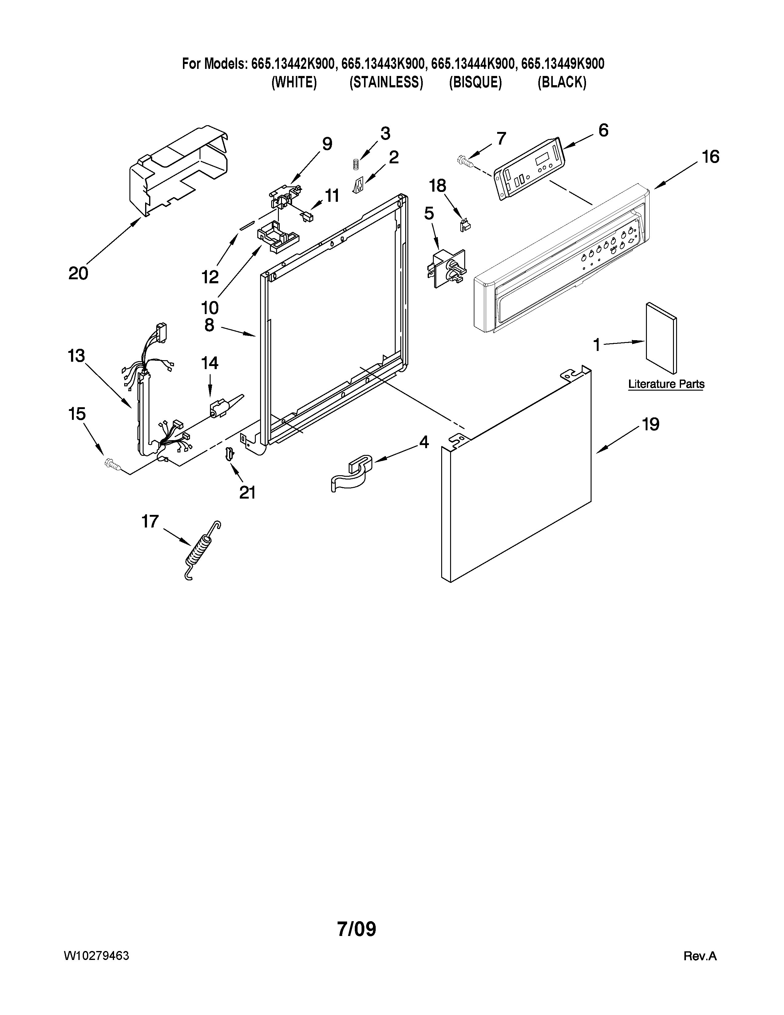 Frame and console parts
