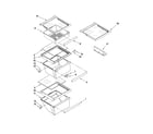 Kenmore 10658146801 refrigerator shelf parts diagram