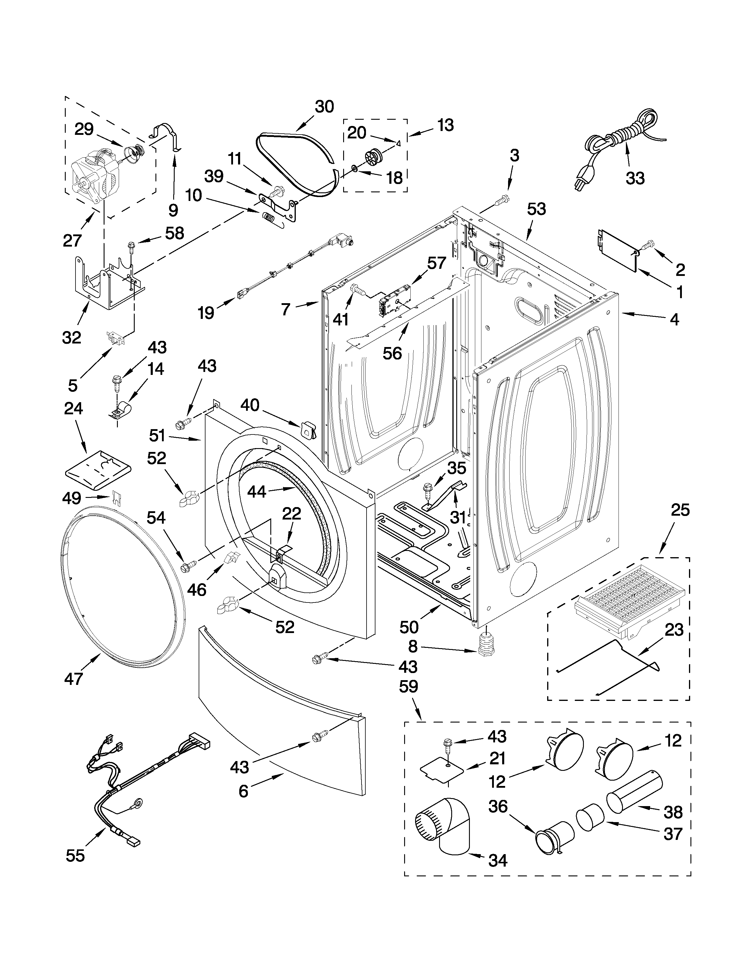 Cabinet parts