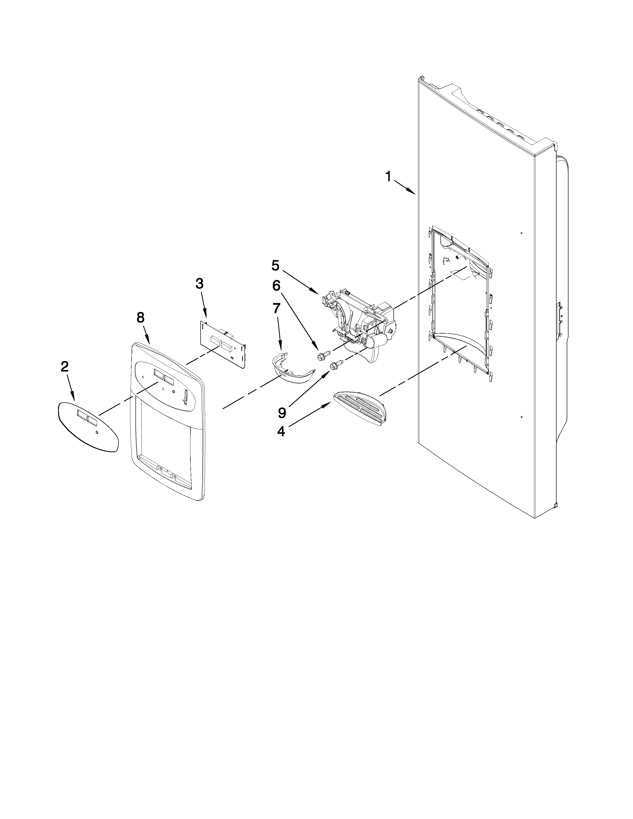 Dispenser front parts