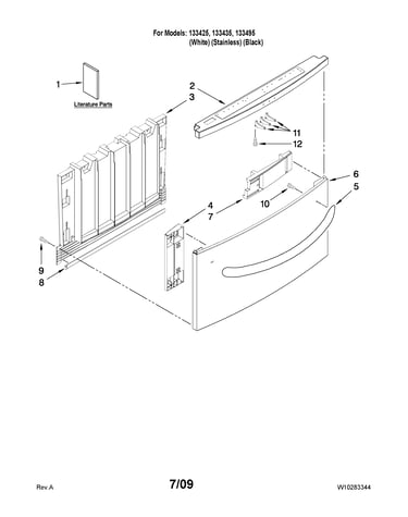 Front panel parts