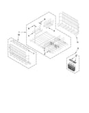 Upper and lower dishrack parts