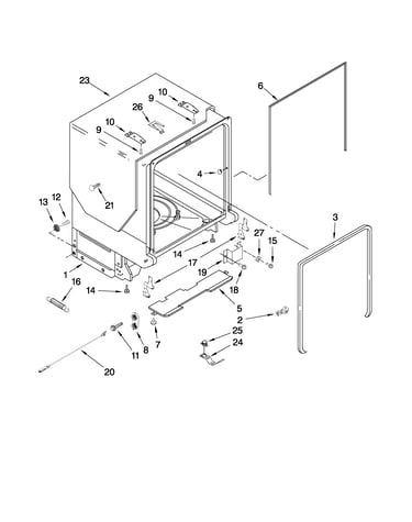 Tub and frame parts