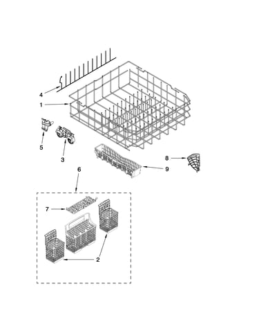 Lower rack parts