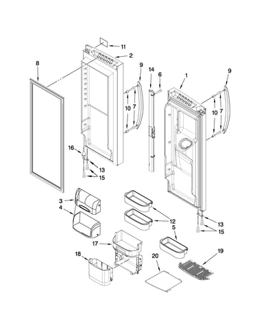 Refrigerator door parts