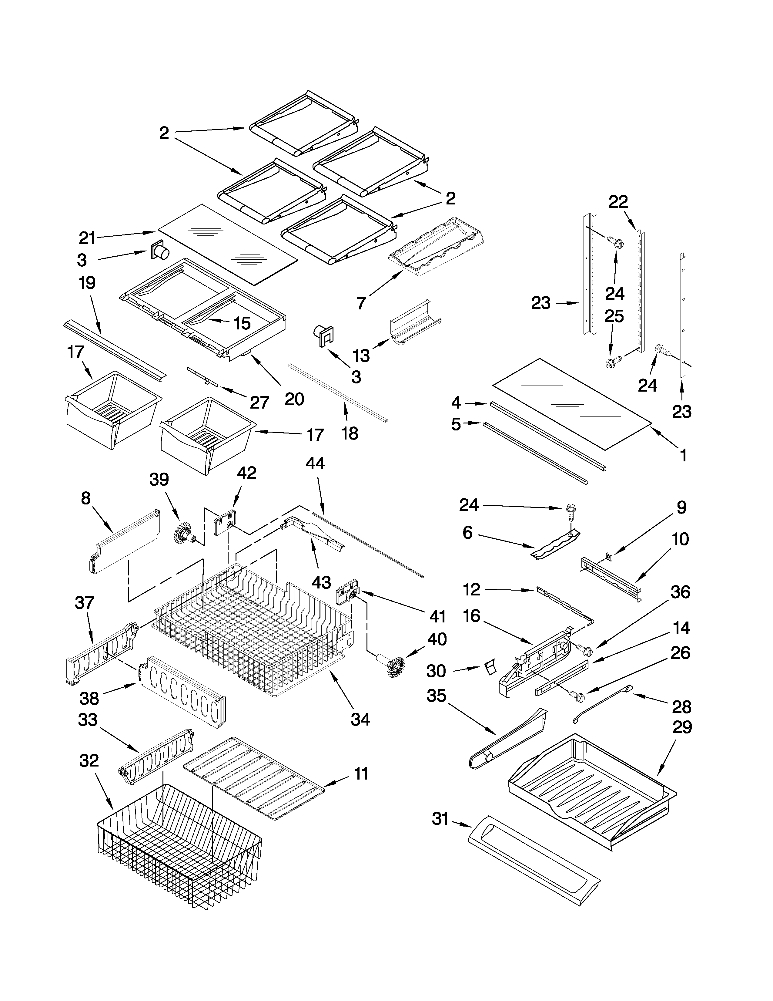 Shelf parts