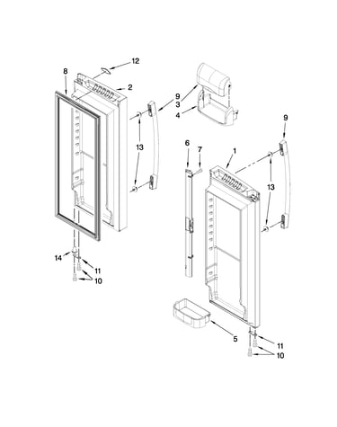 Refrigerator door parts