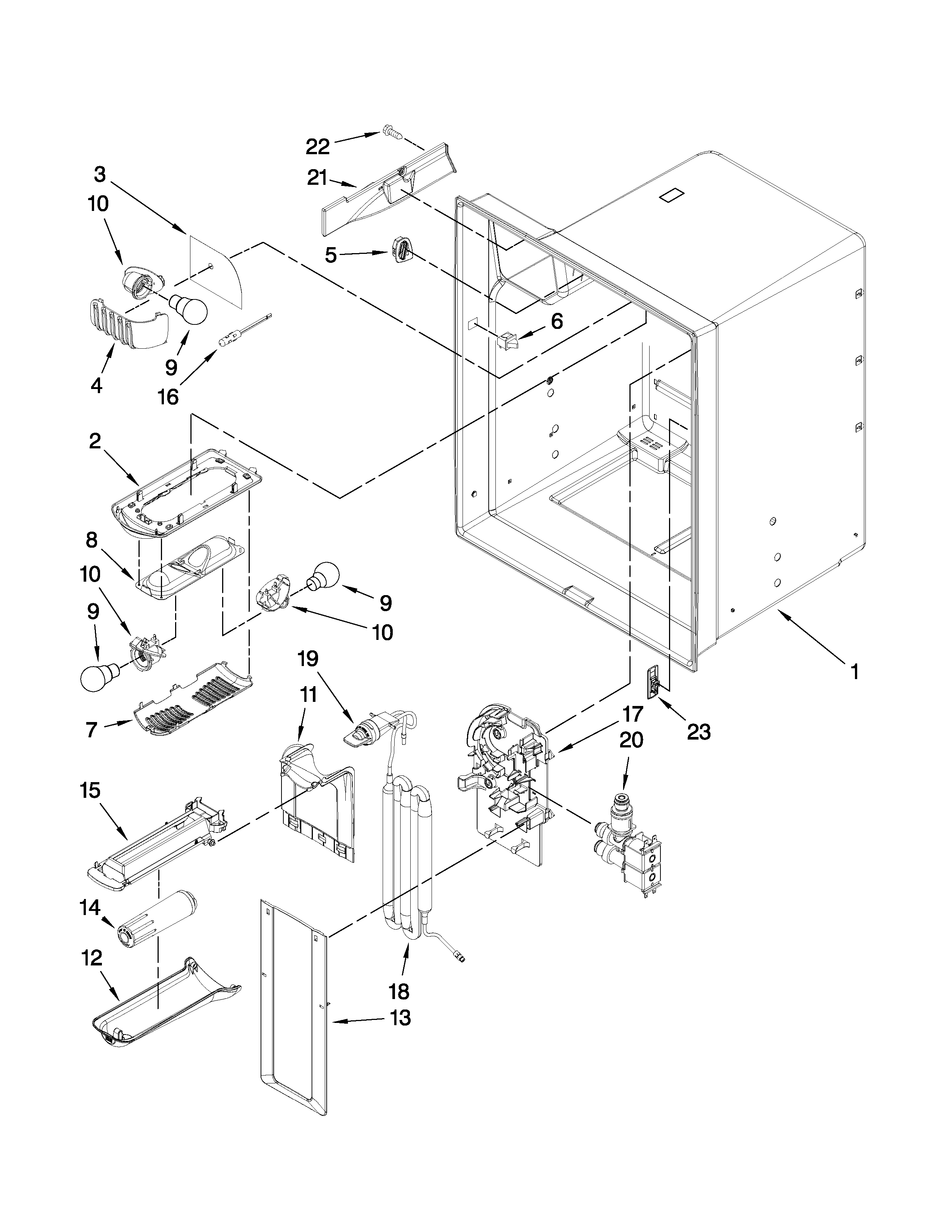 REFRIGERATOR LINER PARTS