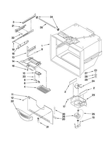 Freezer liner parts