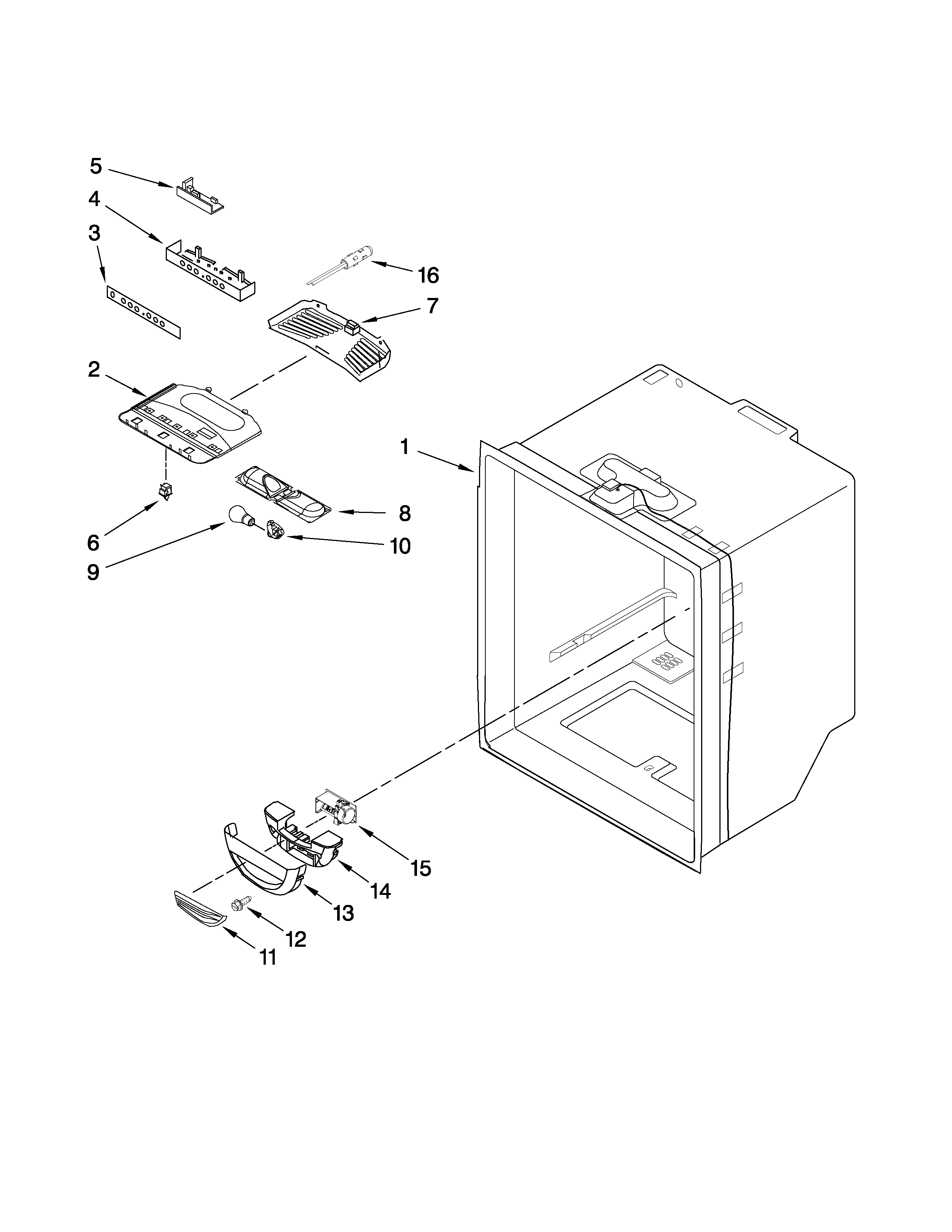 Refrigerator liner parts