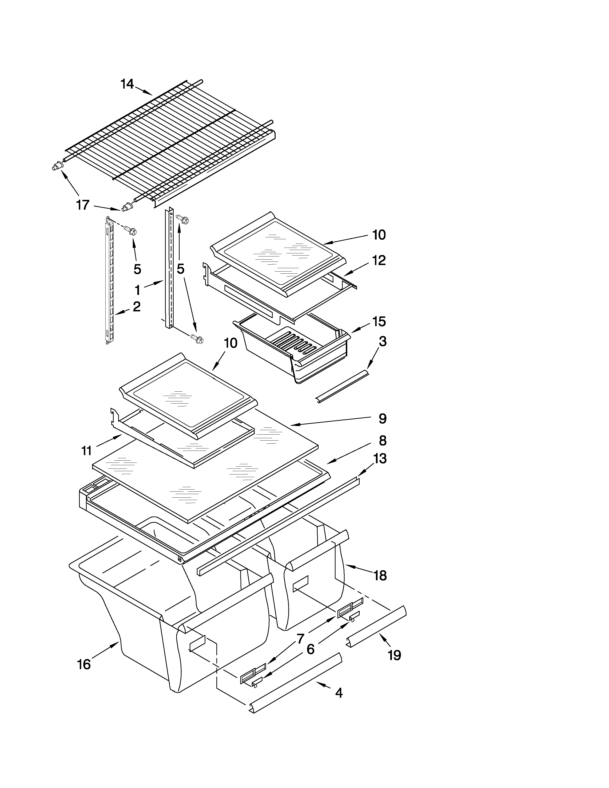 Shelf parts