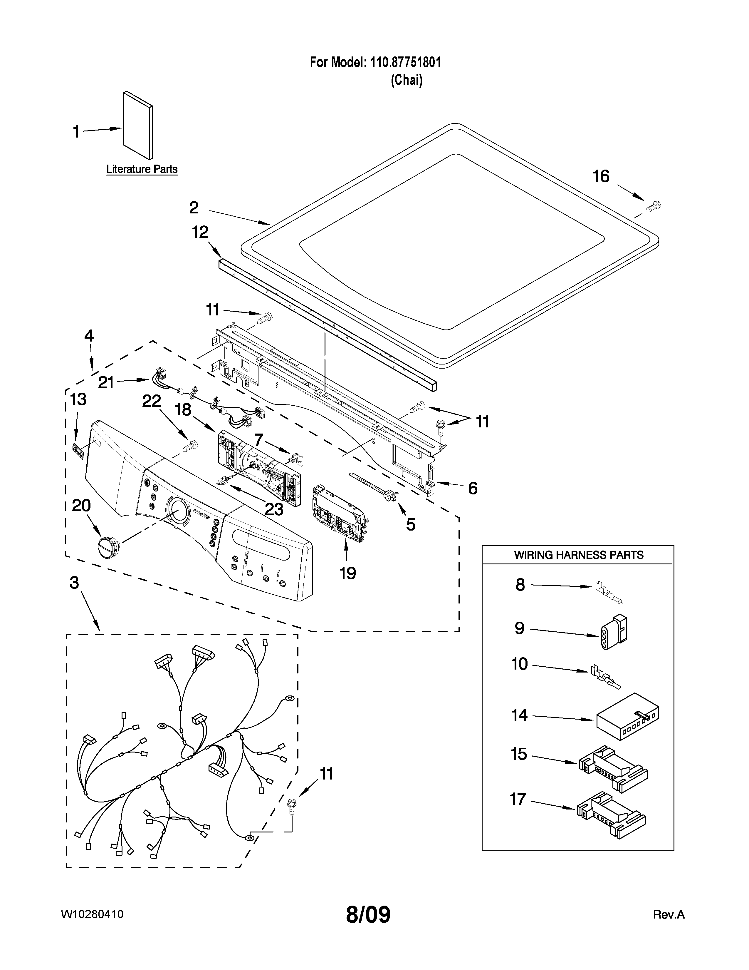 Top and console parts
