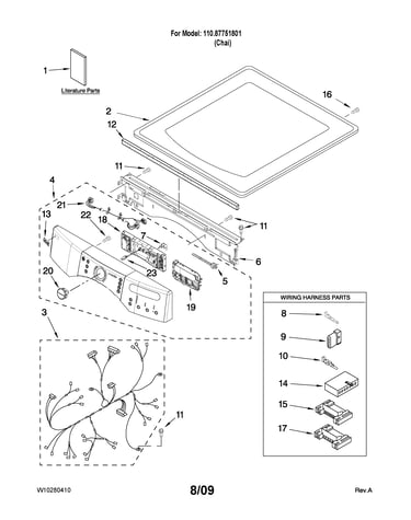 Top and console parts