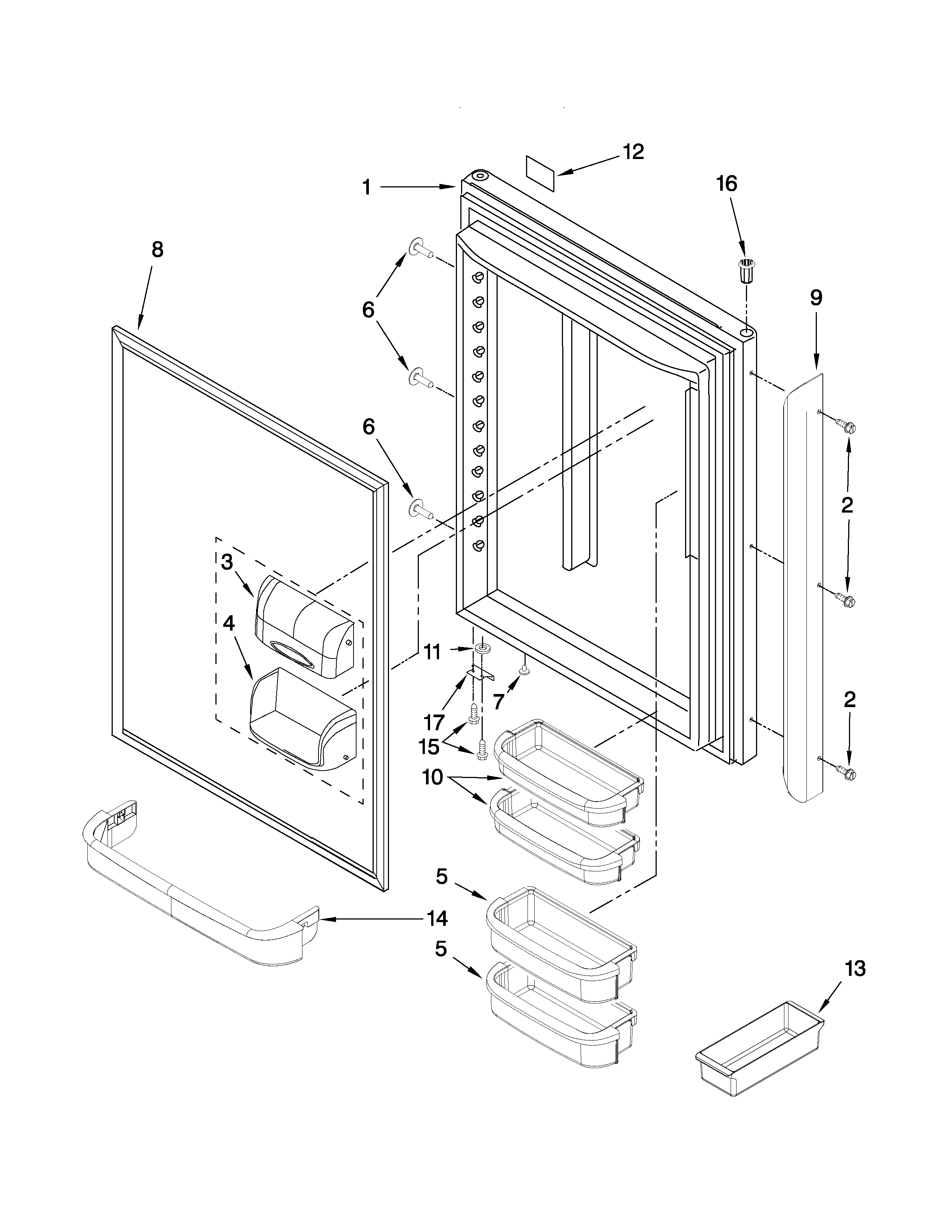 REFRIGERATOR DOOR PARTS