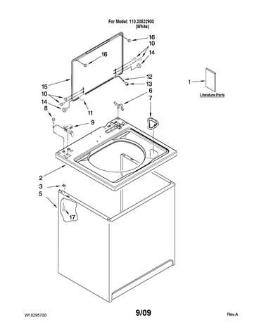 Top and cabinet parts