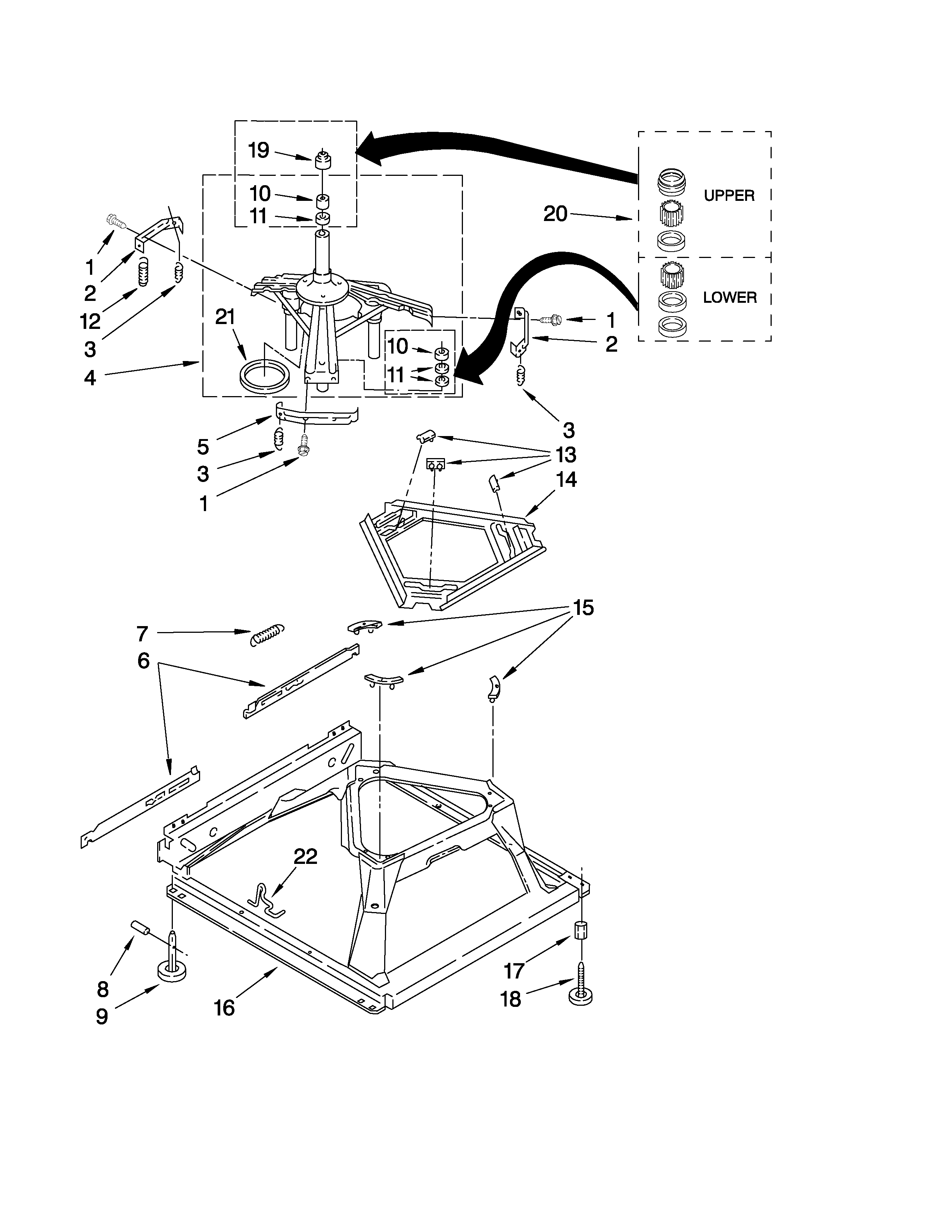 Machine base parts