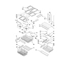 Kenmore Elite 59678582802 shelf parts diagram