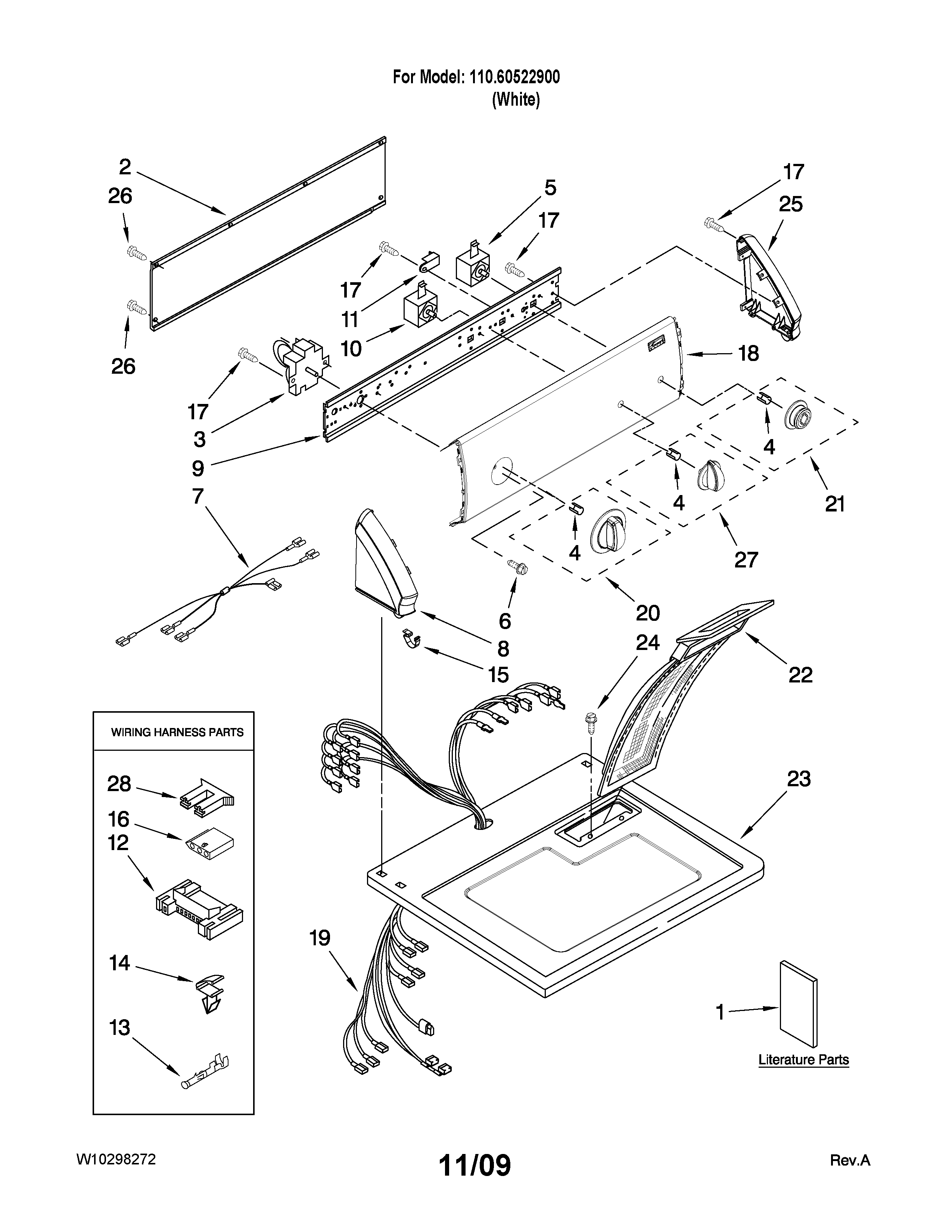 Top and console parts
