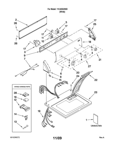 Top and console parts