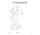 Kenmore 66513833K603 door and panel parts diagram