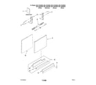 Kenmore 66513843K603 door and panel parts diagram