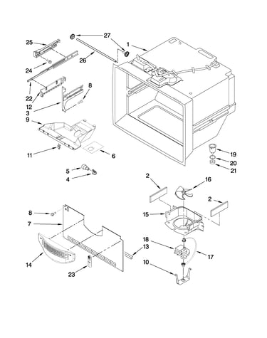 Freezer liner parts
