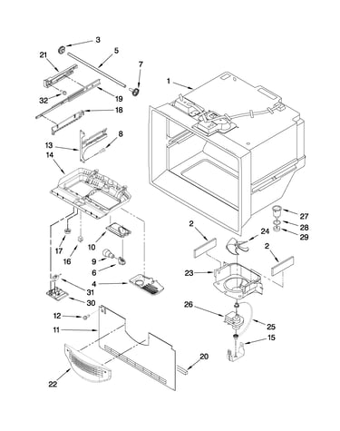 Freezer liner parts