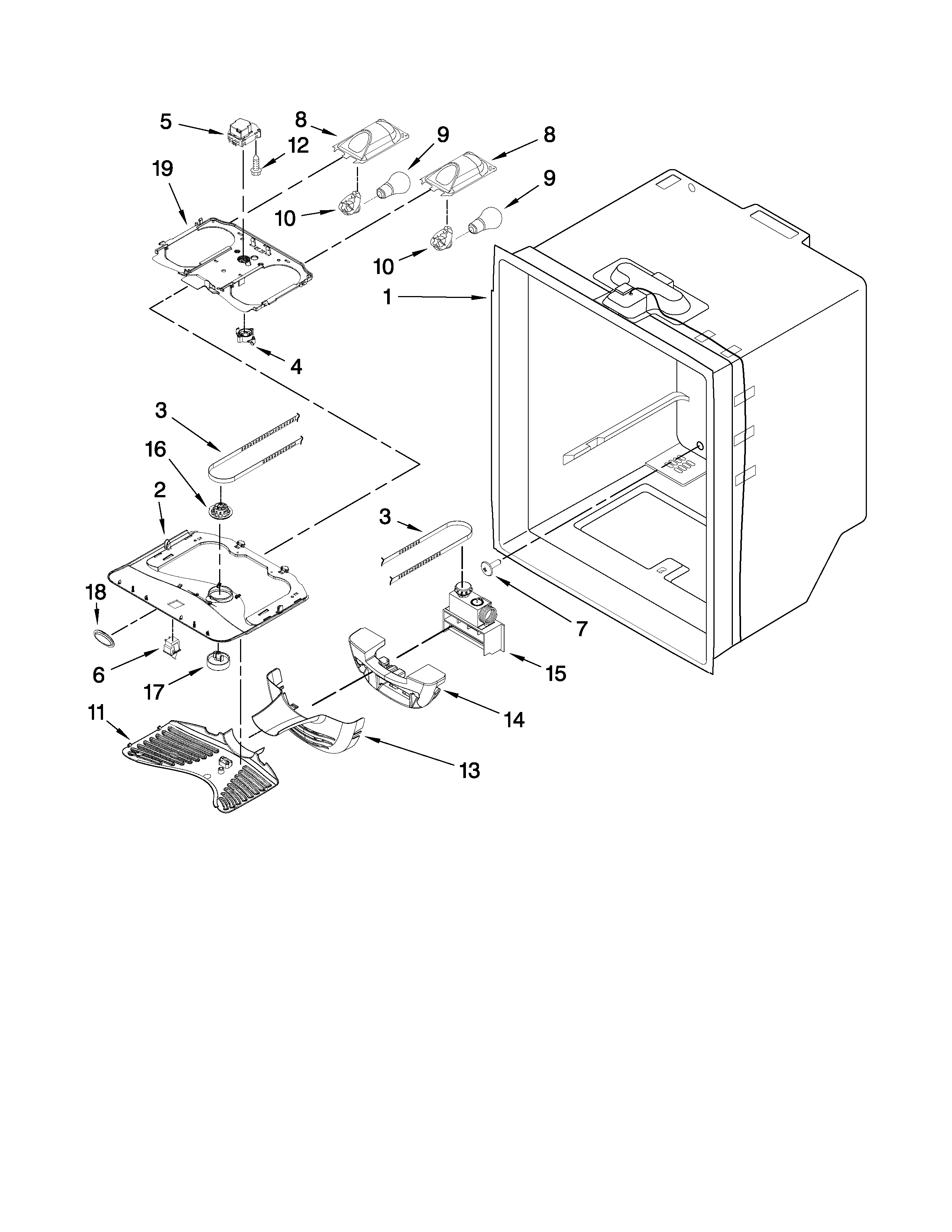 Refrigerator liner parts
