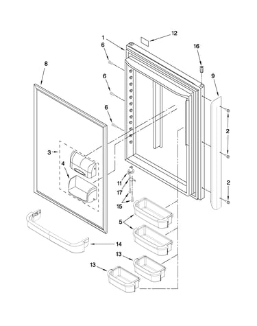 Refrigerator door parts