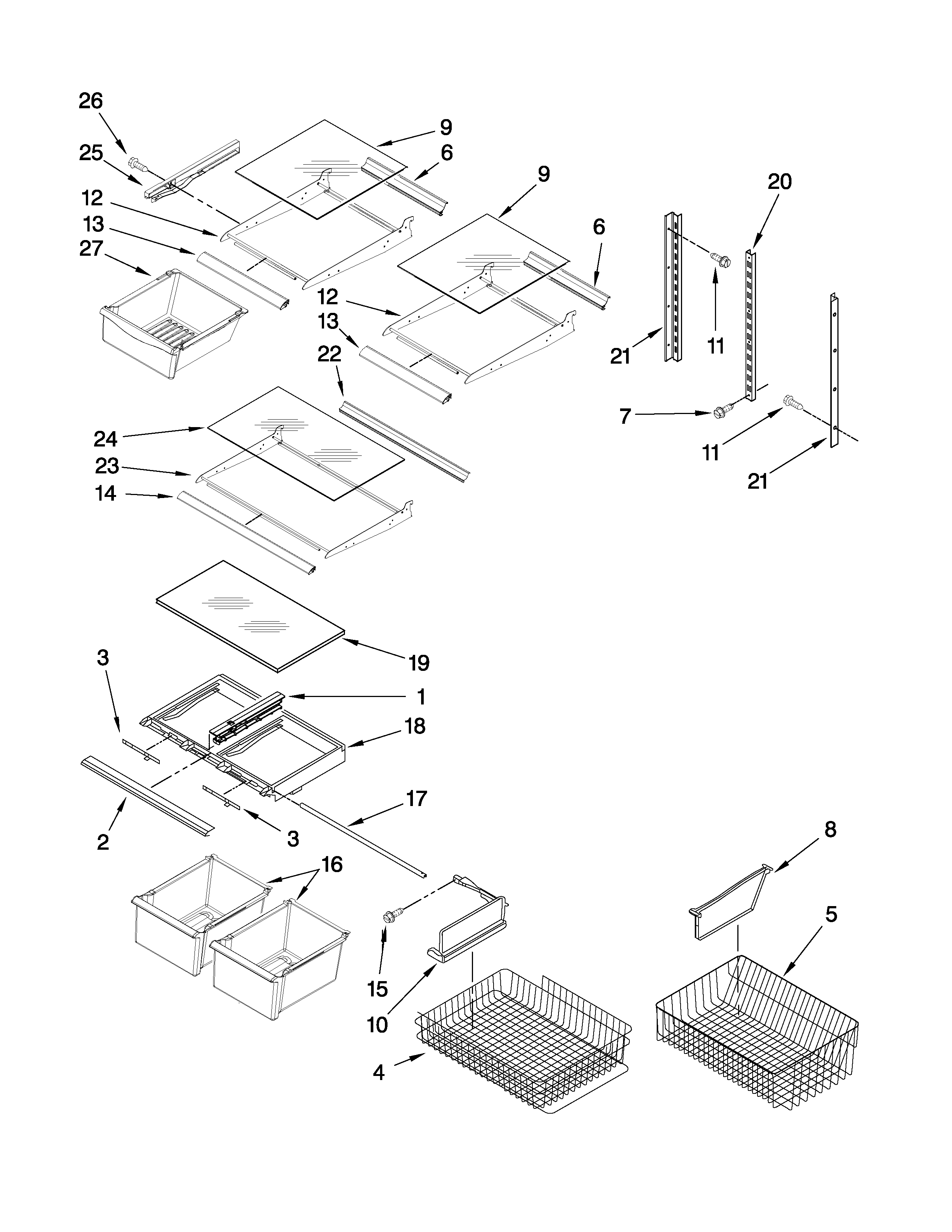 Shelf parts