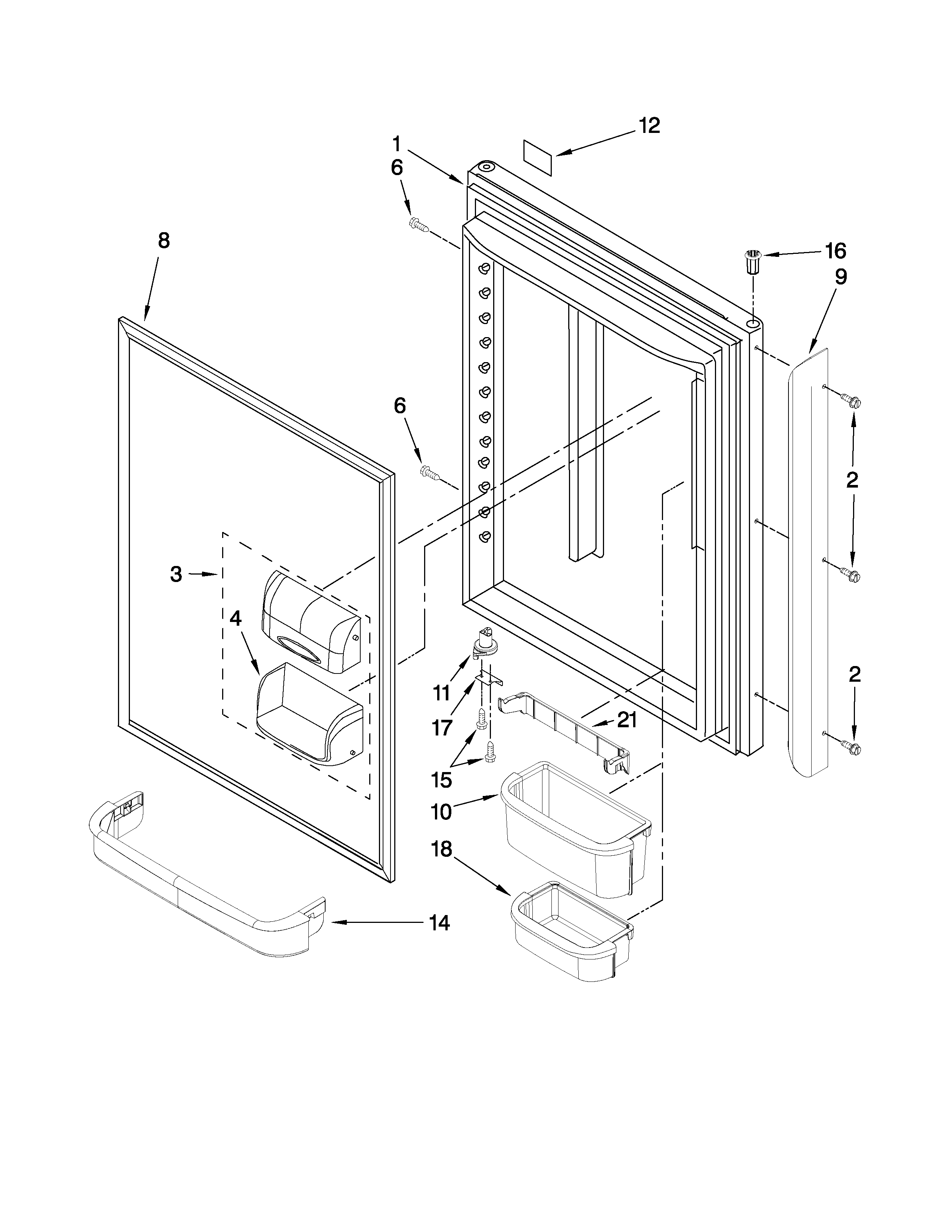 REFRIGERATOR DOOR PARTS