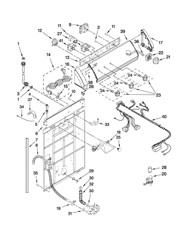 Controls and rear panel parts