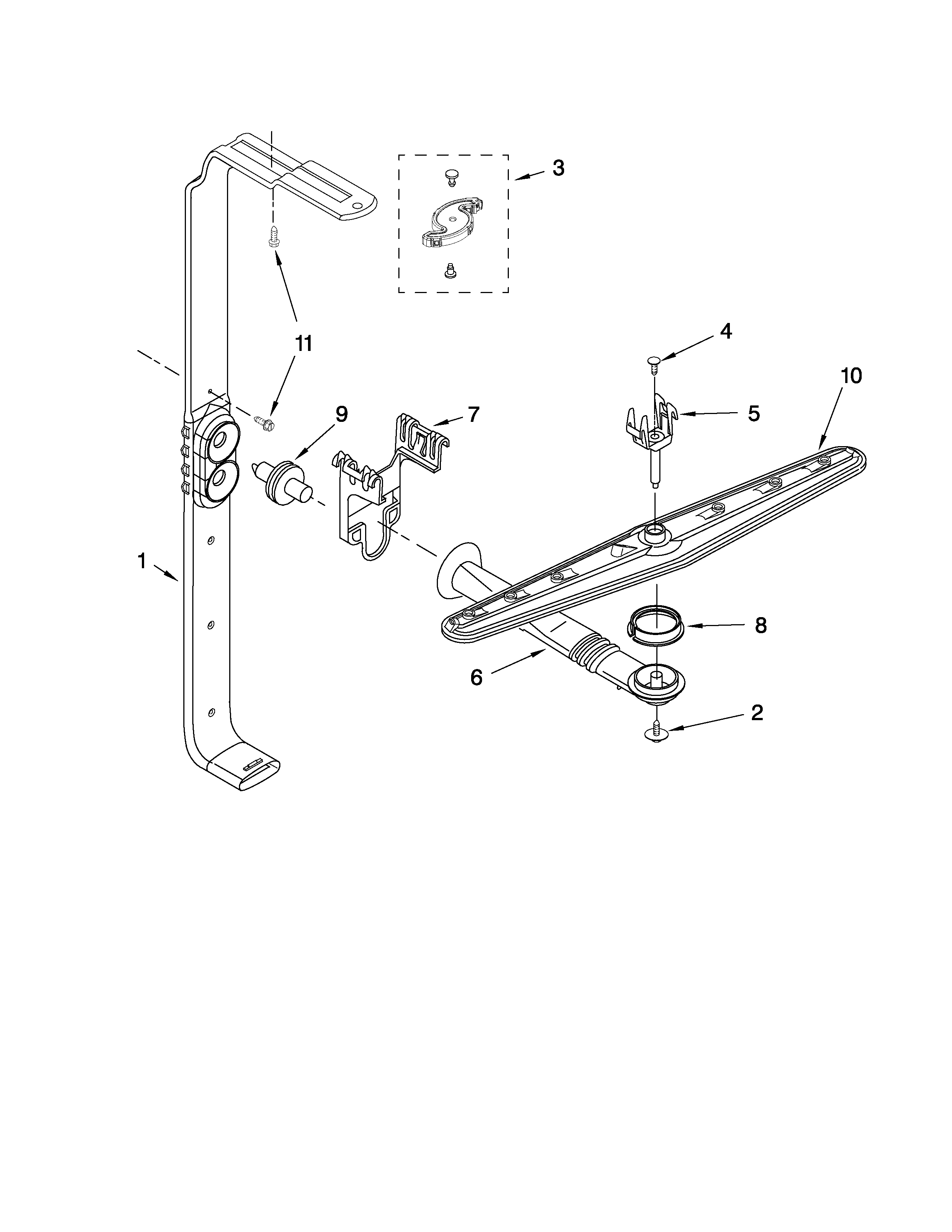 UPPER WASH AND RINSE PARTS