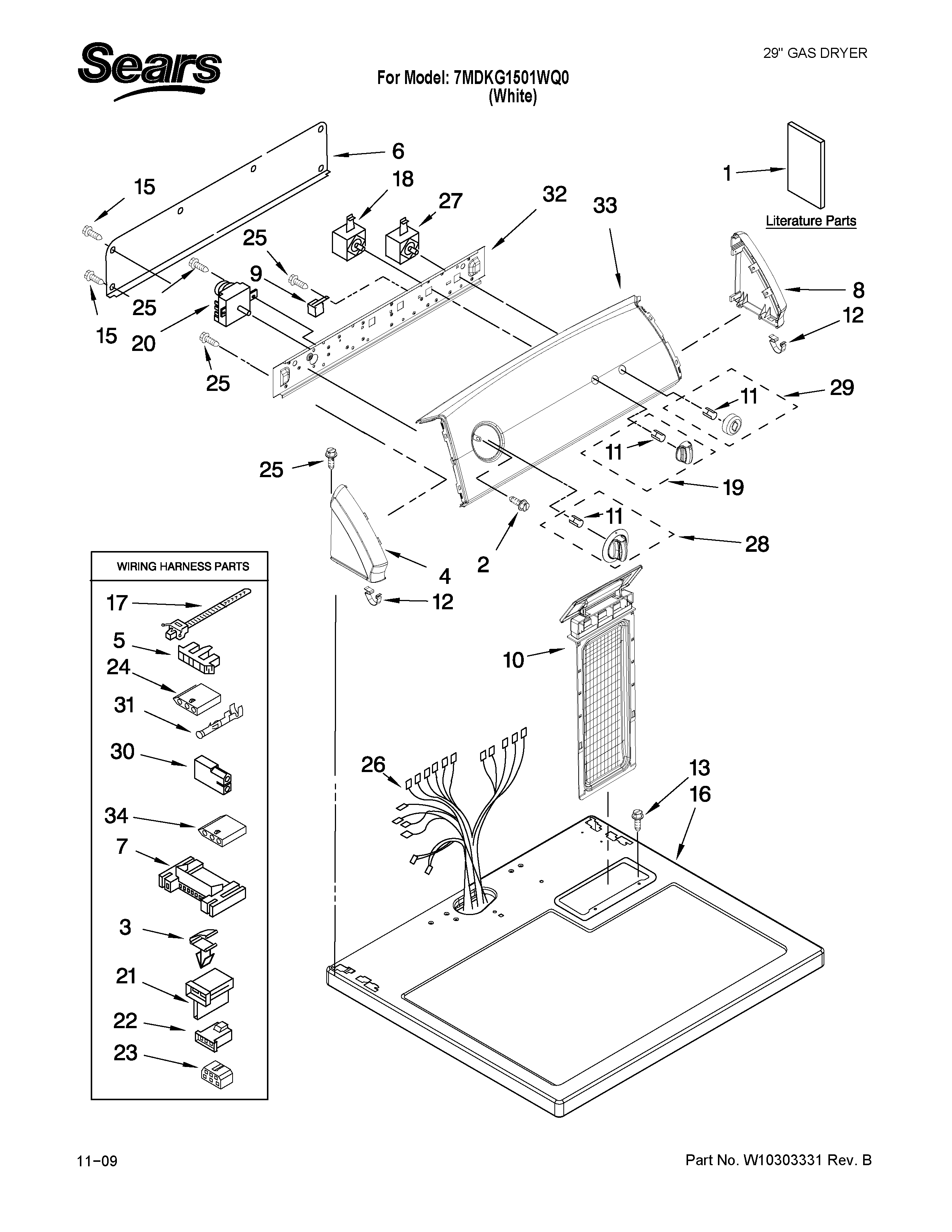 Top and console parts