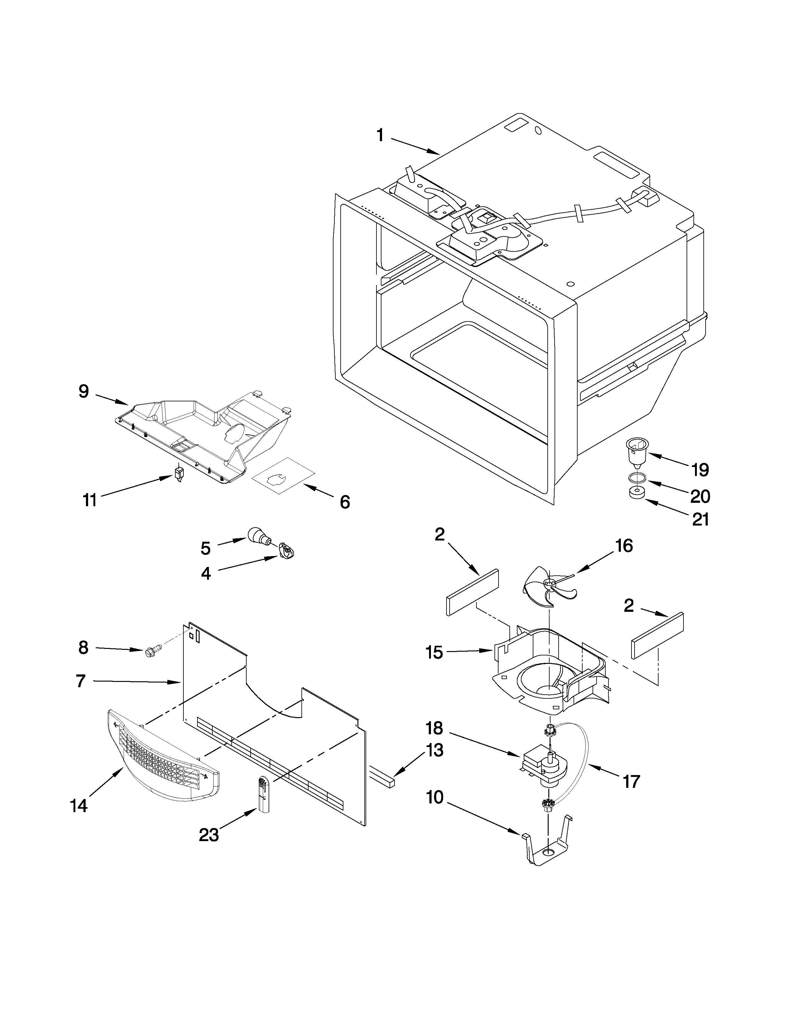 Freezer liner parts