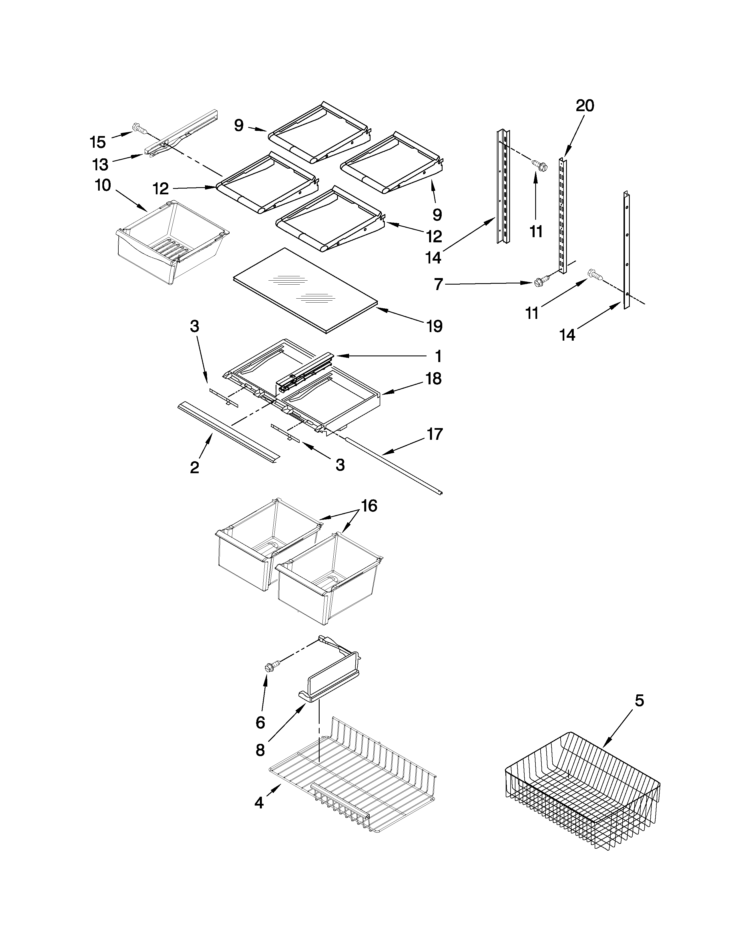 Shelf parts