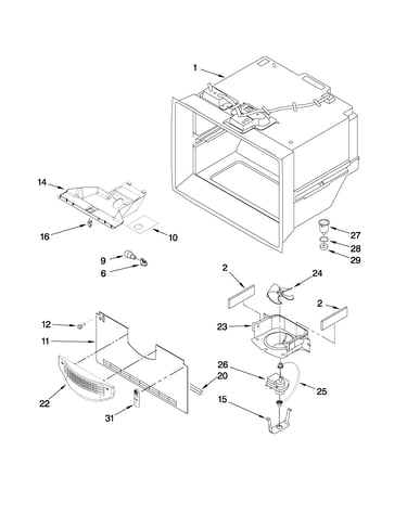 Freezer liner parts