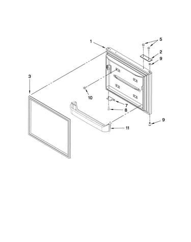 Freezer door parts